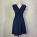 Diane Von Furstenberg Samaya Ruffle Dress in Navy Blue Size US 6