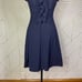 Diane Von Furstenberg Samaya Ruffle Dress in Navy Blue Size US 6