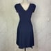 Diane Von Furstenberg Samaya Ruffle Dress in Navy Blue Size US 6