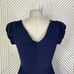 Diane Von Furstenberg Samaya Ruffle Dress in Navy Blue Size US 6