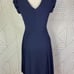 Diane Von Furstenberg Samaya Ruffle Dress in Navy Blue Size US 6