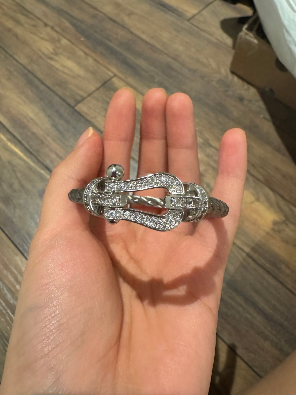Silver bracelet shiny