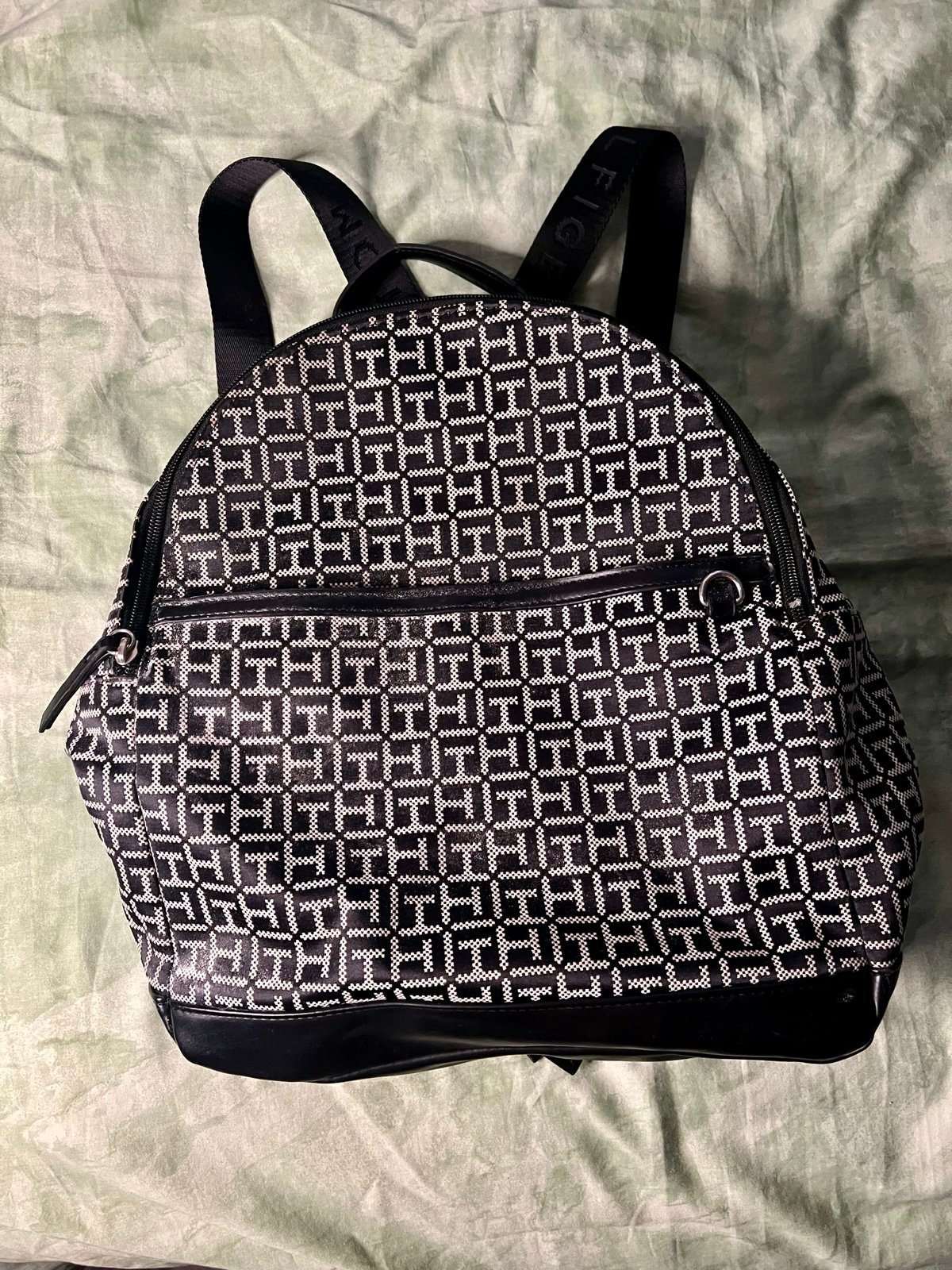 Black And White Tommy Hilfiger Mini Backpack