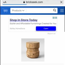 Faux Wood Center Cut Patio Accent Table - Natural - Project 62