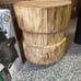 Faux Wood Center Cut Patio Accent Table - Natural - Project 62