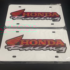 Honda Brand New Front Vanity Metal Plate Frame Holder (2 Pack)