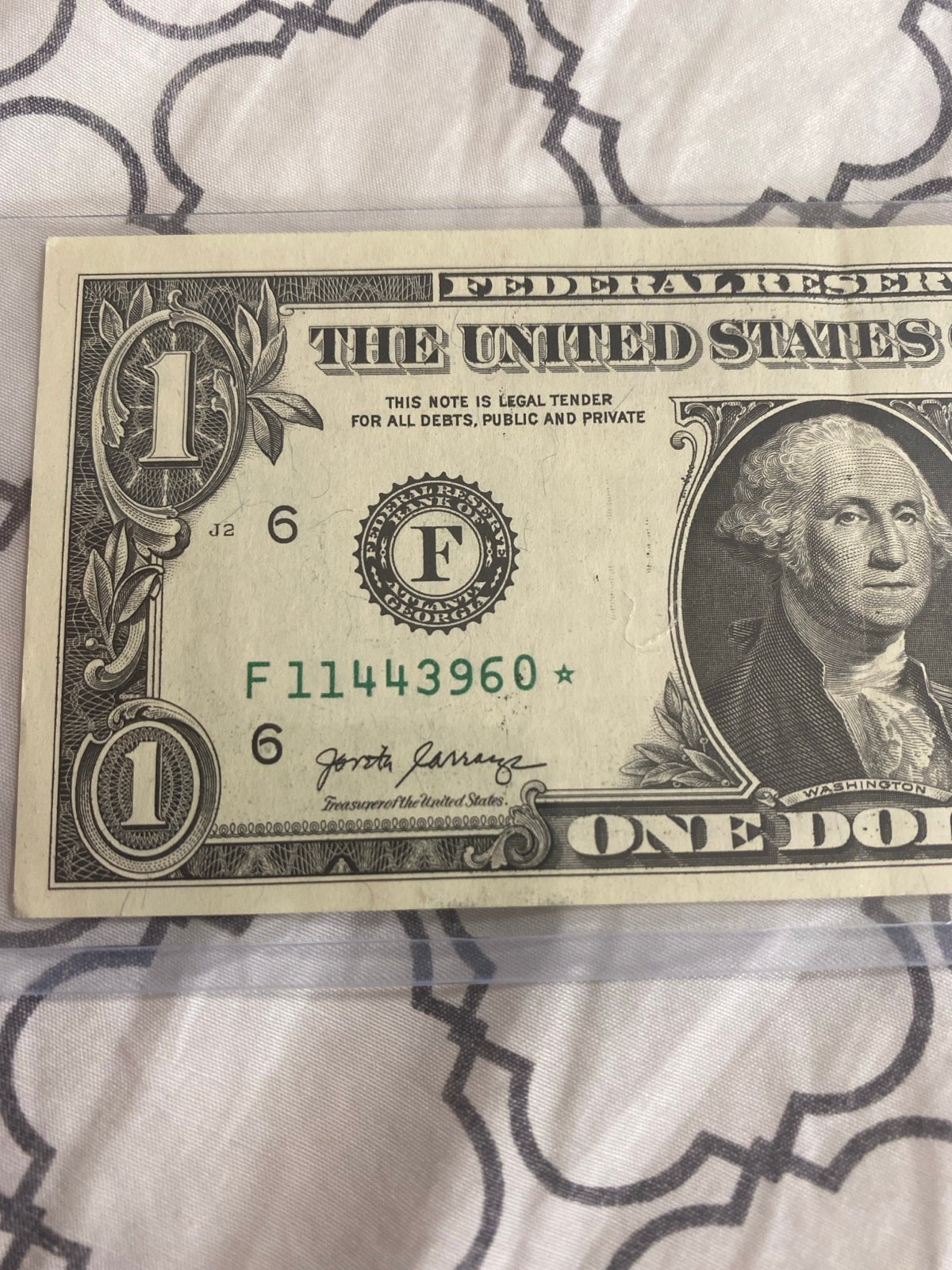1 Dollar Bill Star Note