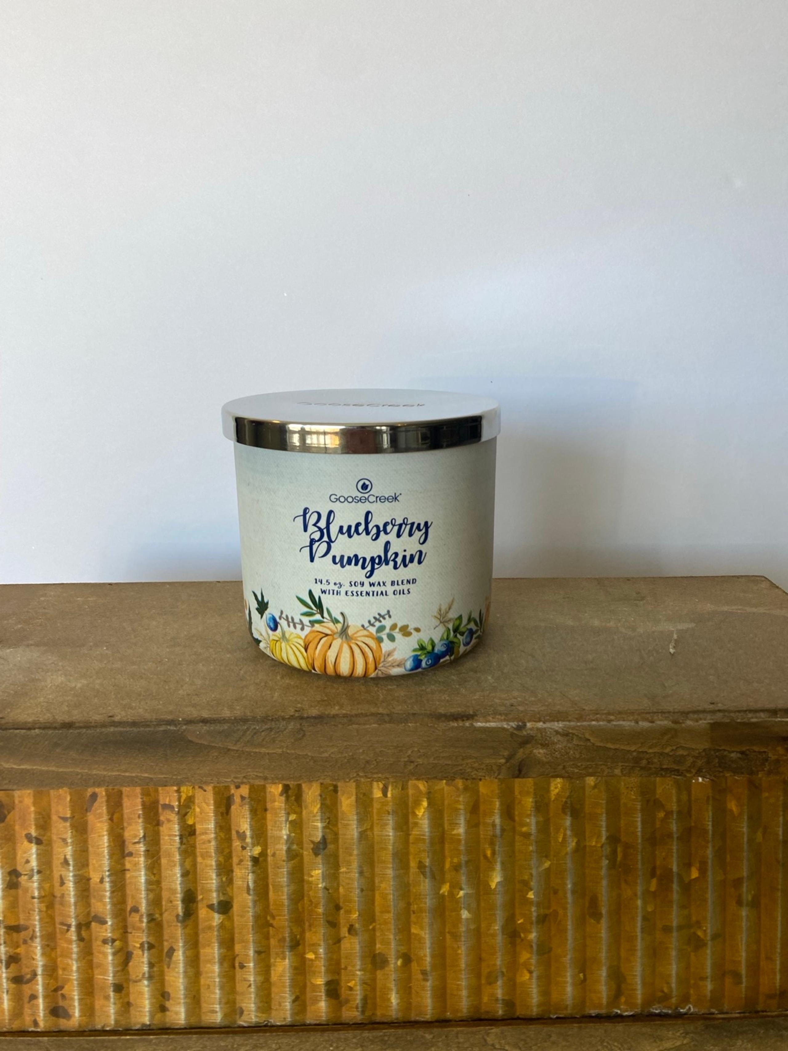 Goose Creek Blueberry Pumpkin 3 Wick Candle w/Essential Oils