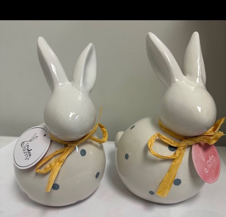 Easterbunnies decor set of 2