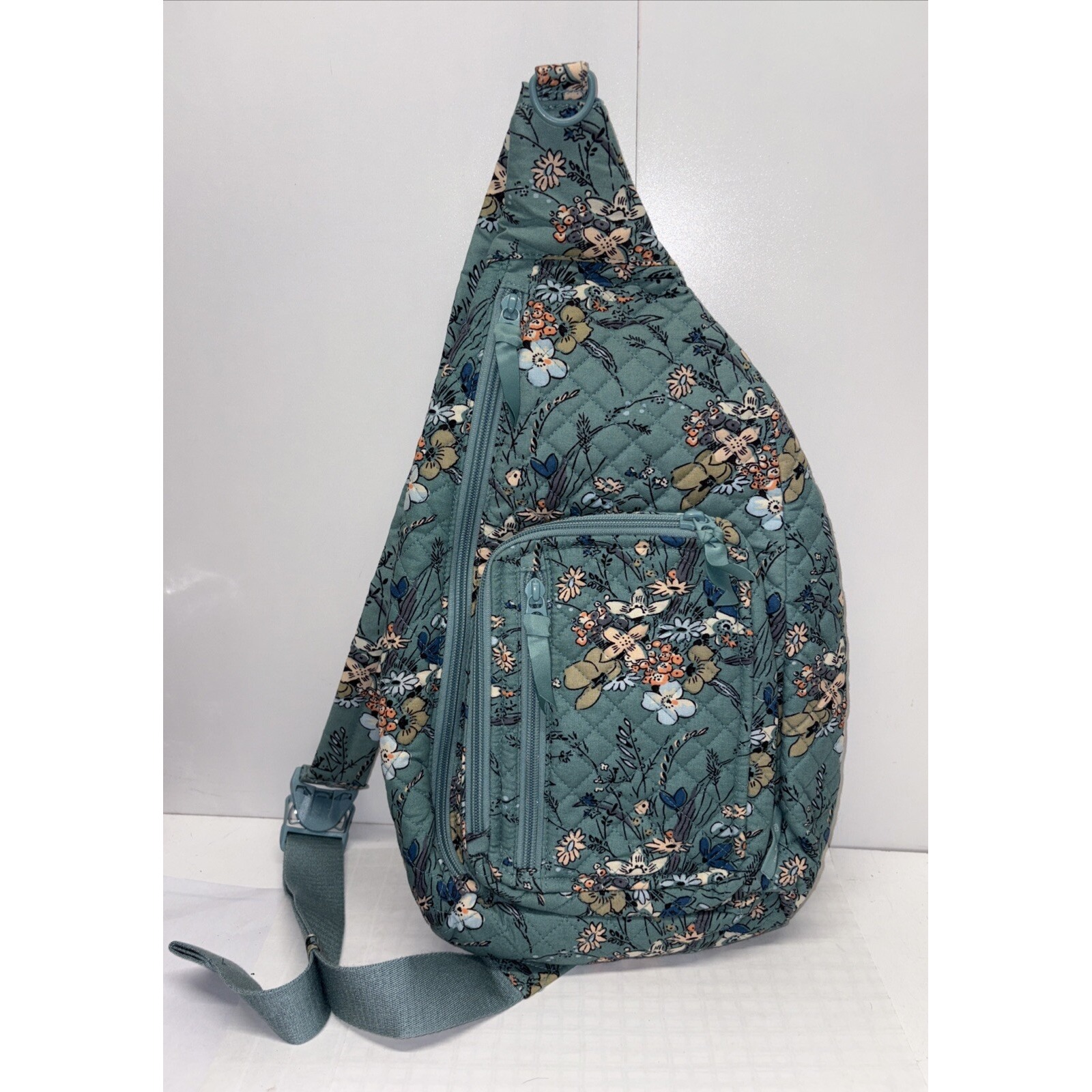 Vera Bradley Sling Backpack in Sunlit Garden Sage