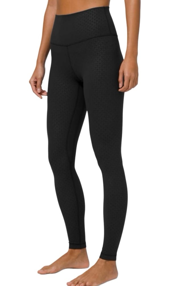Lululemon Lattice Work Emboss Black Align Pant Legging 28” - Size 8