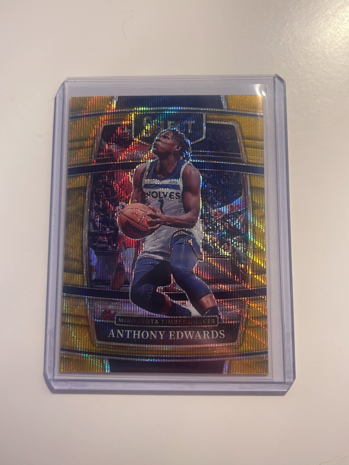 Anthony Edwards 2022 Select Gold Wave Card SSP