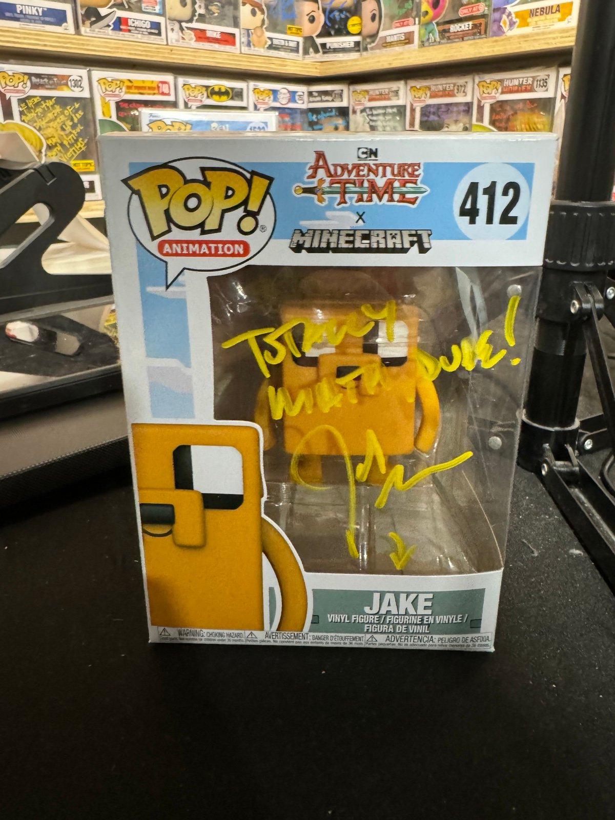 Jake Adventure Time X Minecraft Autographed/Quoted Funko #412