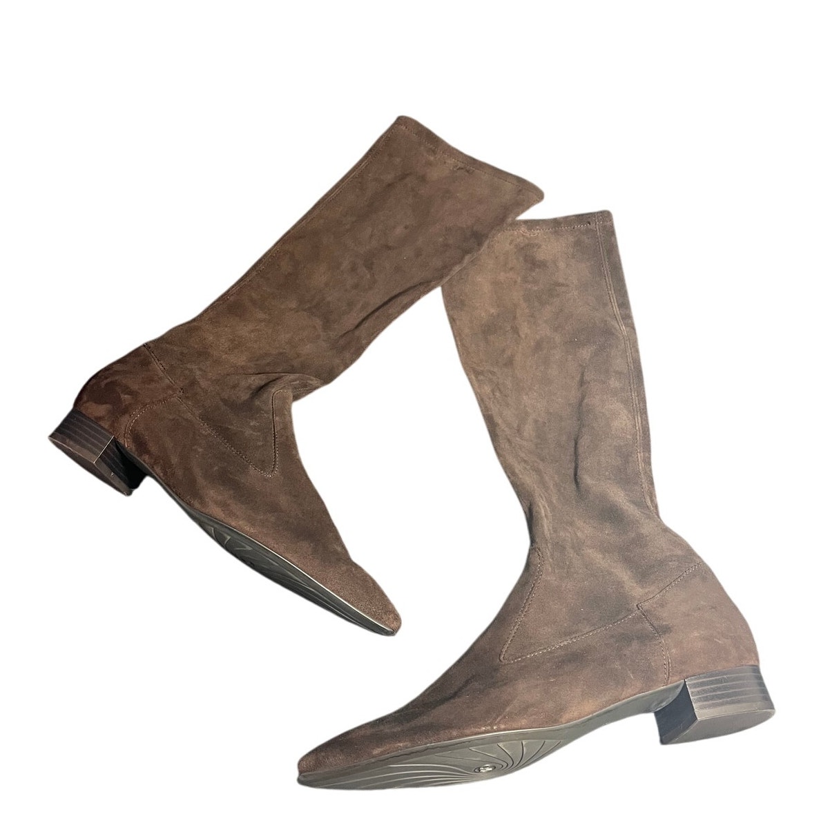 Peter Kaiser Womens Brown Tall Suede Pull On Knee Boots Designer Size 6.5