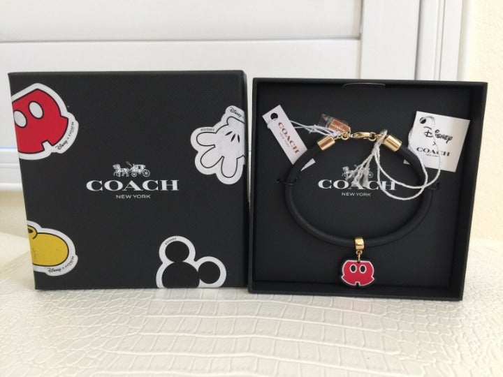 DISNEY x COACH MICKEY Leather Bracelet