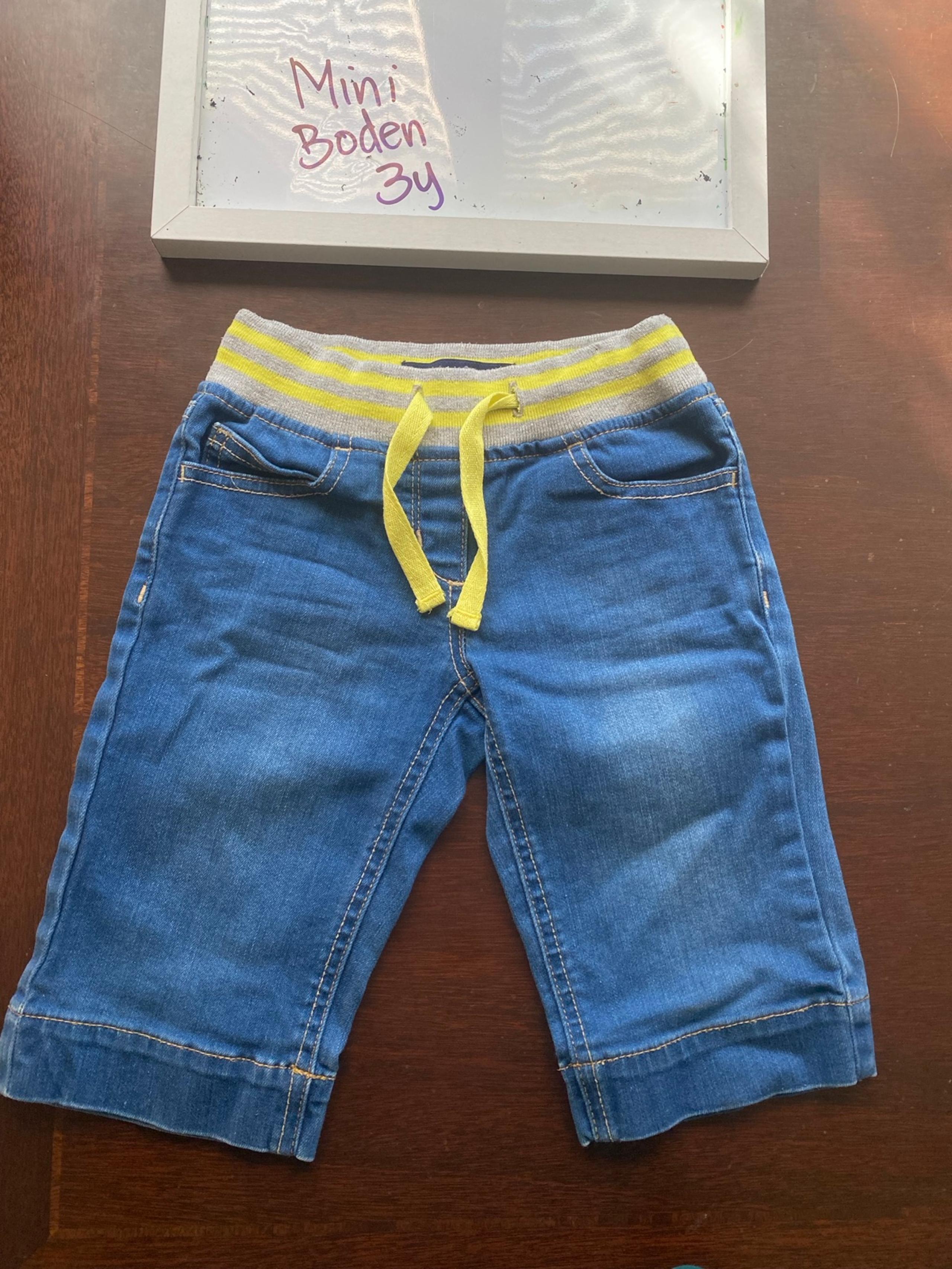 Mini Boden sz 3 denim shorts Jean pull on shorts elastic waist