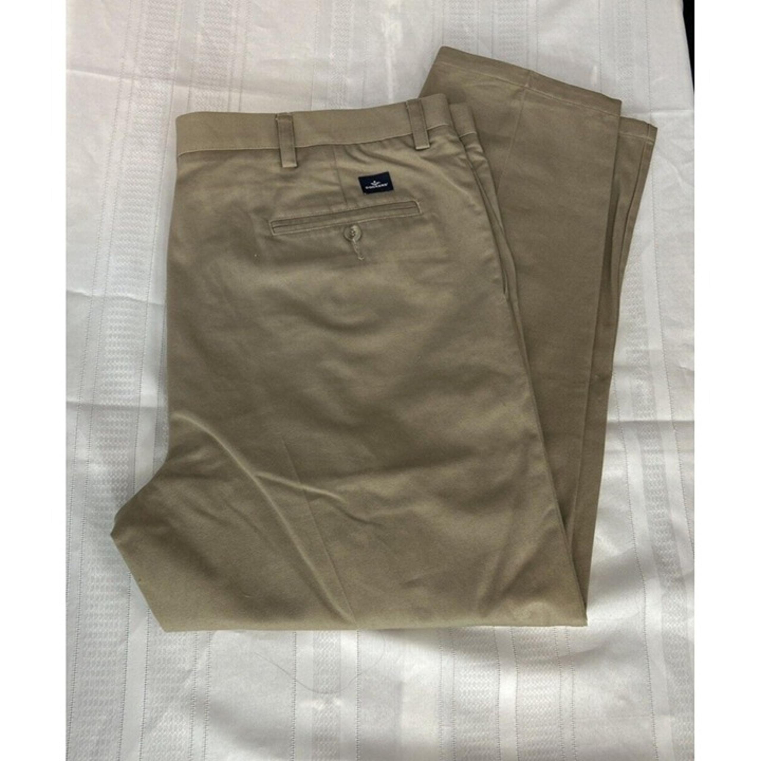Dockers Mens Beige Brown Pants Pleated Front Classic Fit Tag Size 40x29