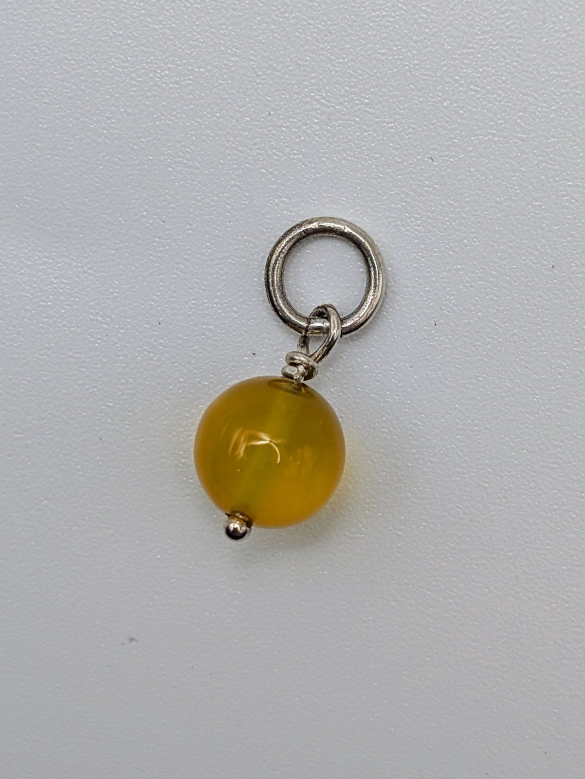 James Avery Retired Yellow Chalcedony Gemstone Enhancer Bead