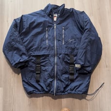 Men's Vintage 90's Nike Air Navy Blue Quilted Heavy Puffer Jacket Sz Large VTG