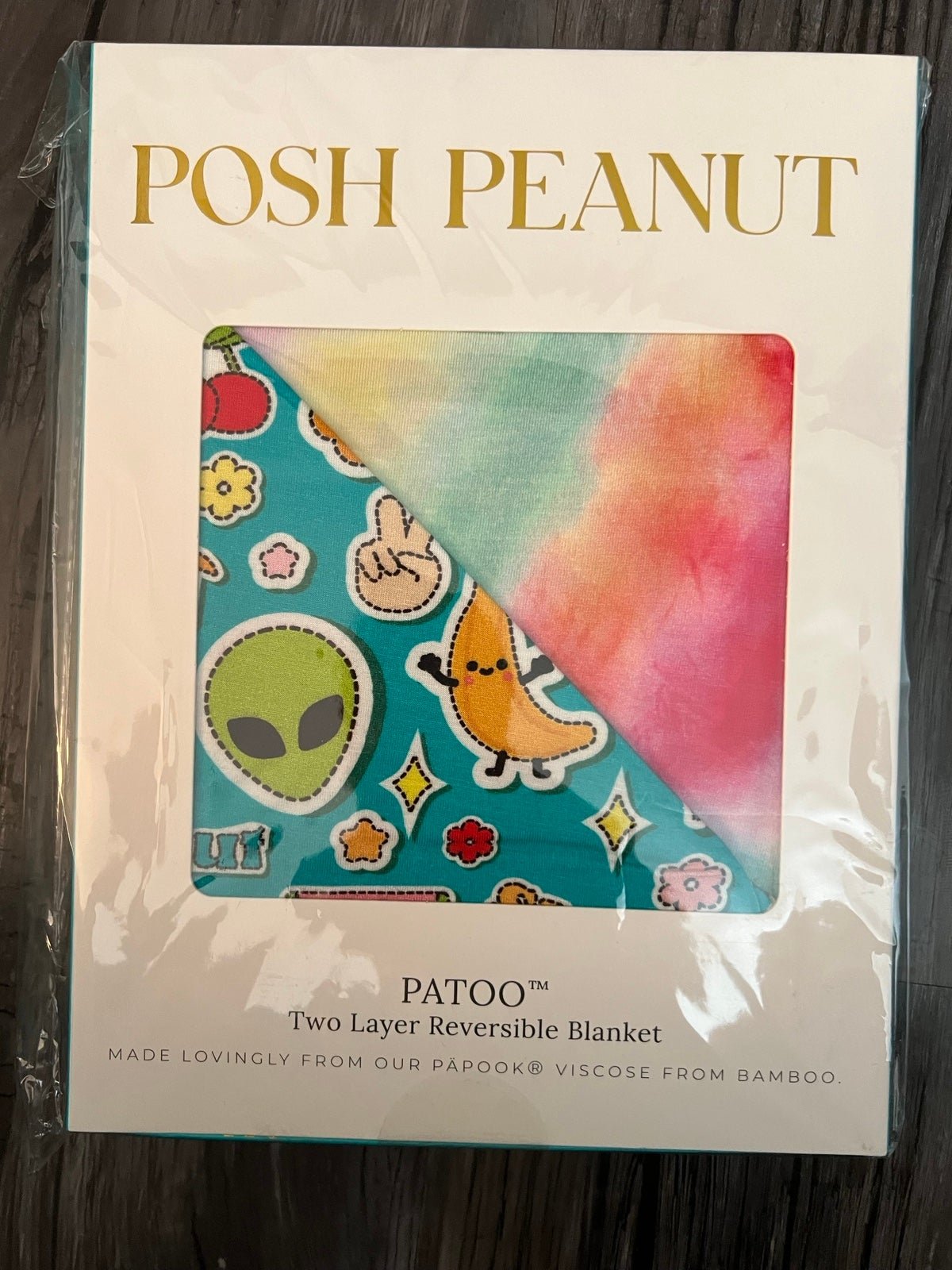Posh Peanut patoo sticker and rainbow tie dye