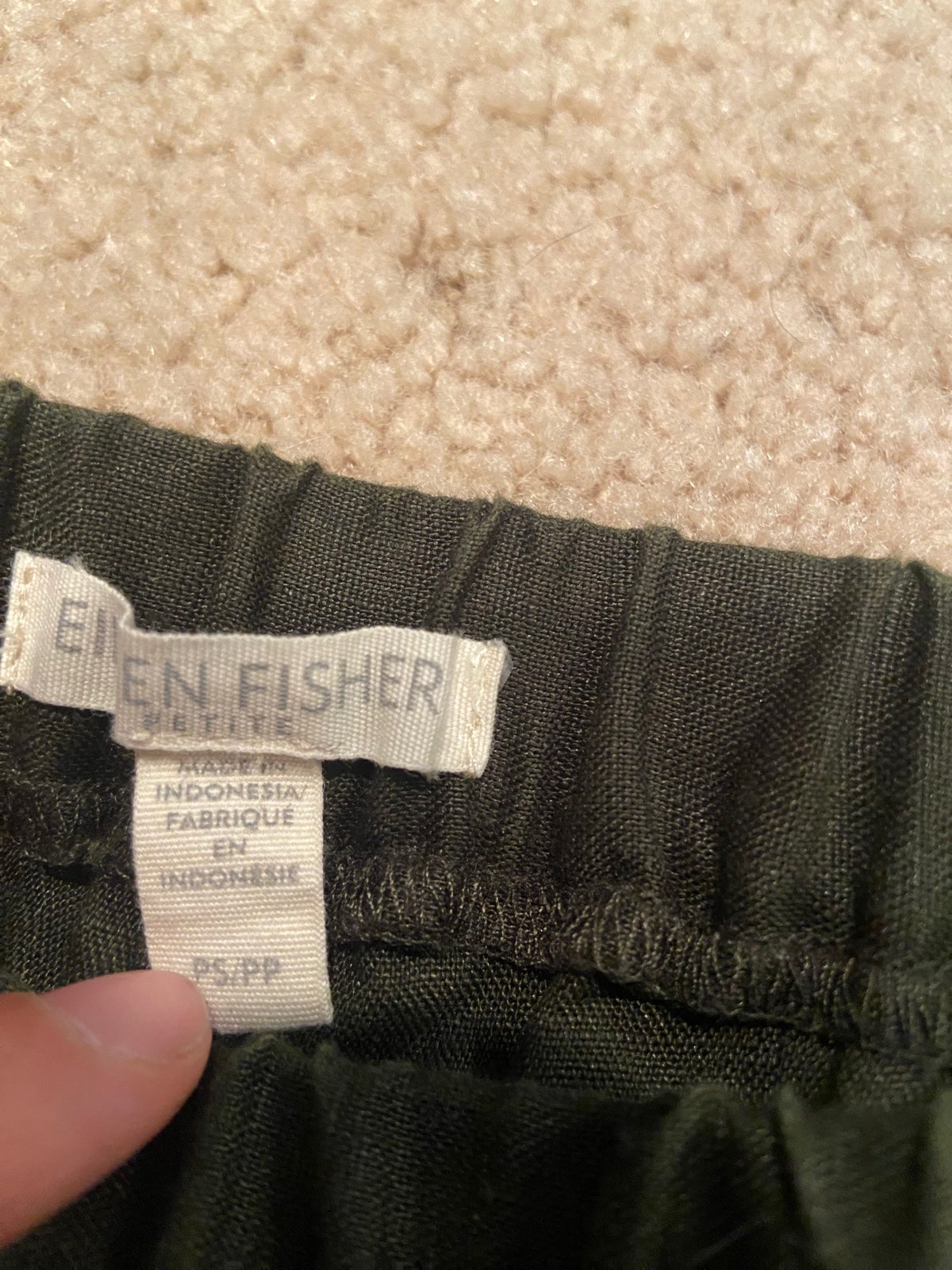 Eileen Fisher 100% linen pants petite small