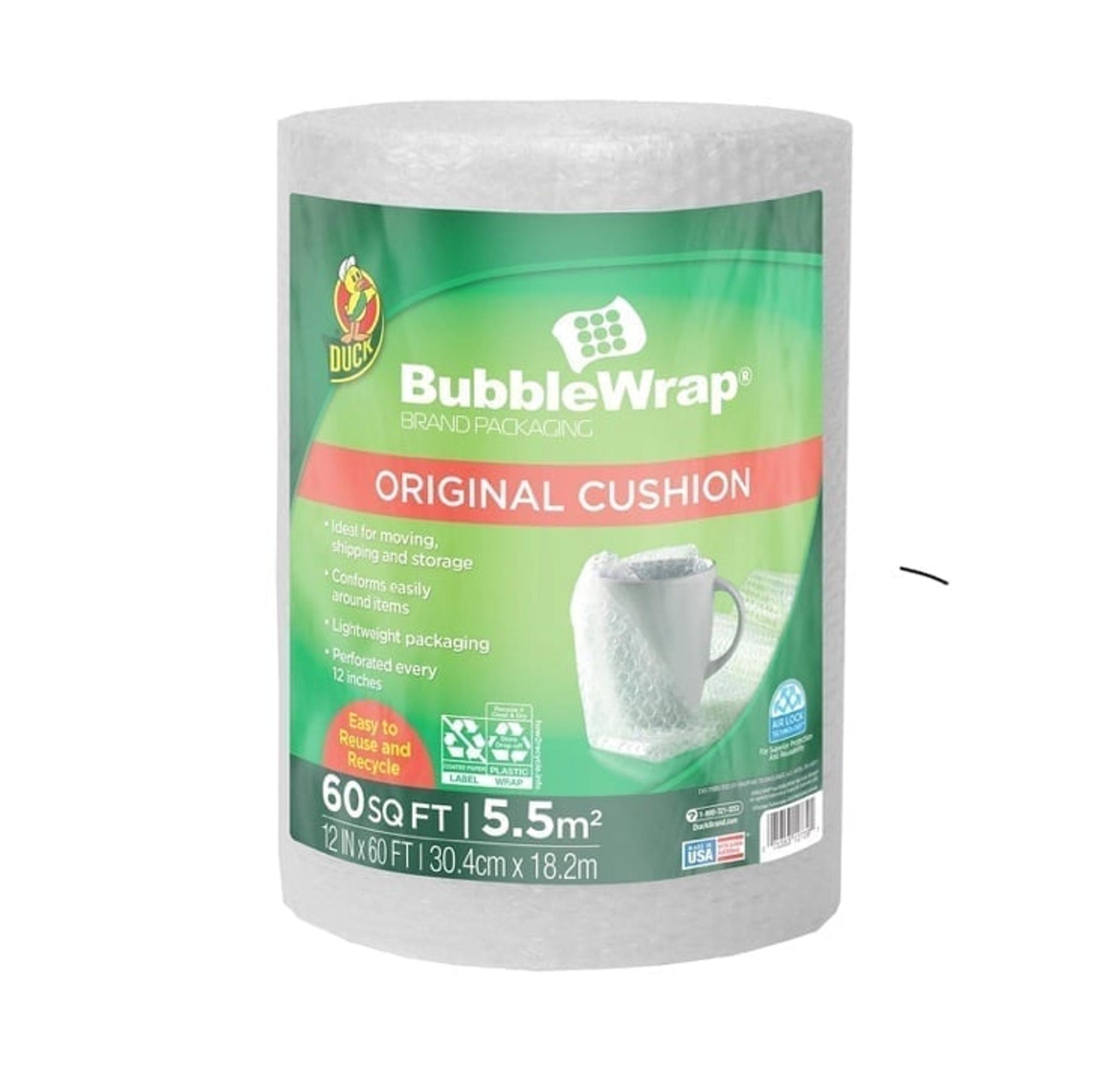 Original Bubble Wrap Clear Cushioning, 12 in x 60 ft