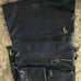 MATT & NAT Navy Blue Oversized Messenger Crossbody Laptop Bag Leather VGC