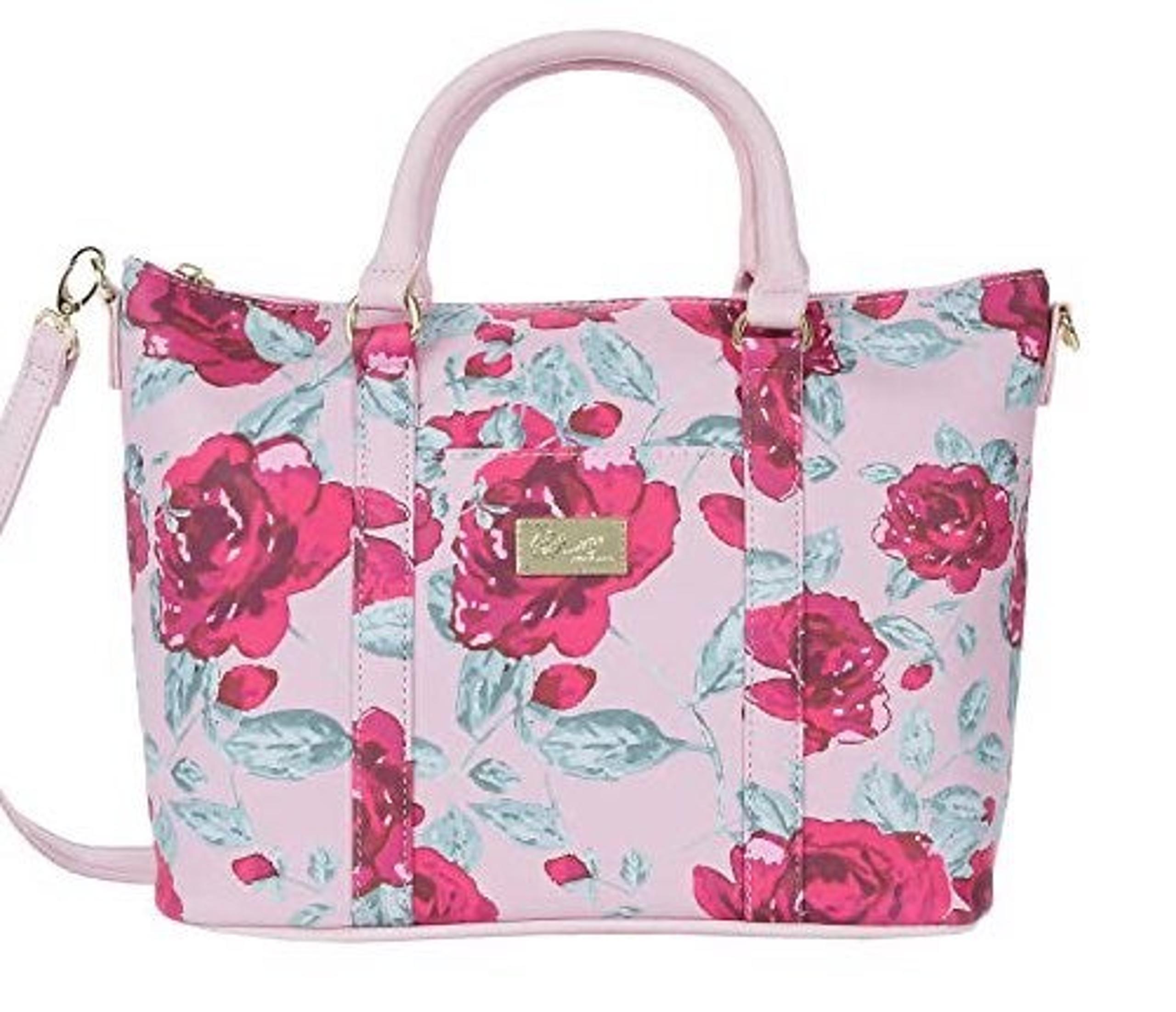 NWT Betsey Johnson Large pink Floral Sat