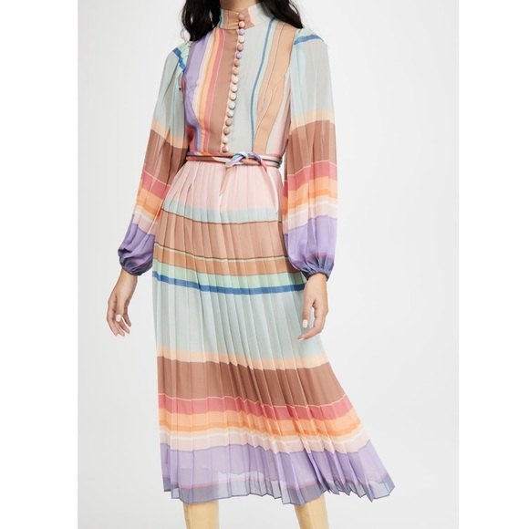 Zimmermann Pleated Midi Dress