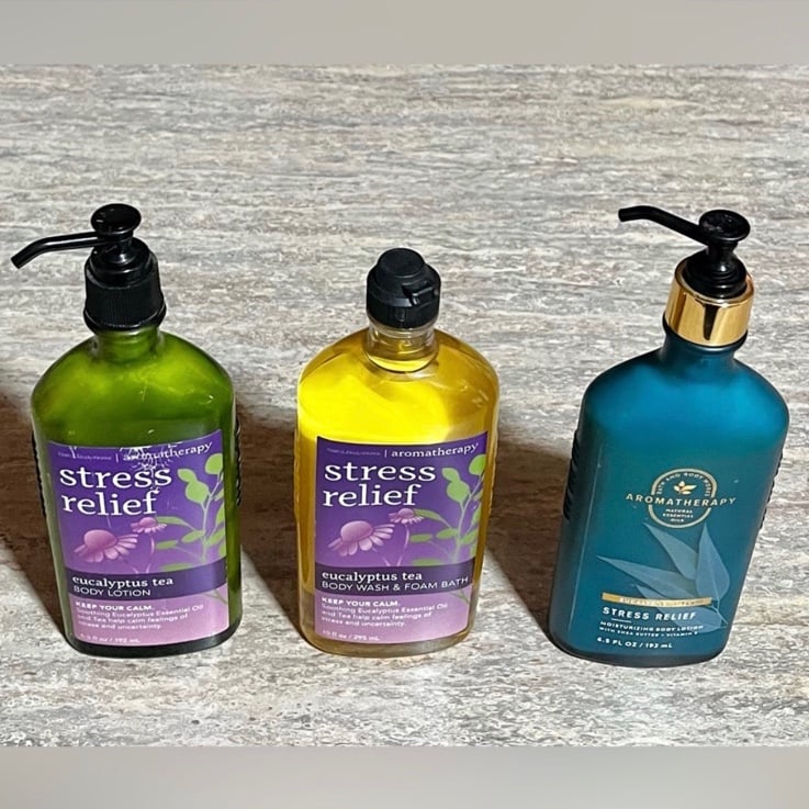 Bath and Body Works Discontinued Eucalyptus Tea Shower gel & 2-Body Lotions Set
