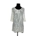 NIC+ZOE cream knit short sleeves lightweight sweater top size XS