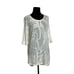 NIC+ZOE cream knit short sleeves lightweight sweater top size XS