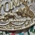 Gold and Silver Wyoming Belt Buckle by (Montana Silversmiths)