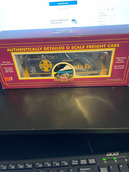 MTH SANTA FE EXTENDED VISION CABOOSE 20-91010 NEW MINT IN BOX