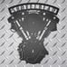 Shovelhead Engine Metal Garage Sign - Biker Garage Steel Wall Sign - Motorcyclis