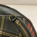 Vintage Plaid Tartan Round Hat Traveling Train Case Zip Closure Carrying Handle