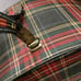 Vintage Plaid Tartan Round Hat Traveling Train Case Zip Closure Carrying Handle