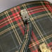 Vintage Plaid Tartan Round Hat Traveling Train Case Zip Closure Carrying Handle