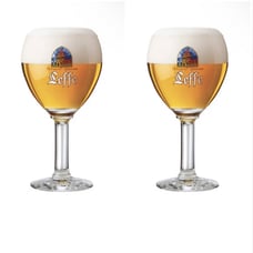 Leffe Beer- Belgium Ale Chalice Glasses (25cl each)- 8oz “Set of 2 . NWT