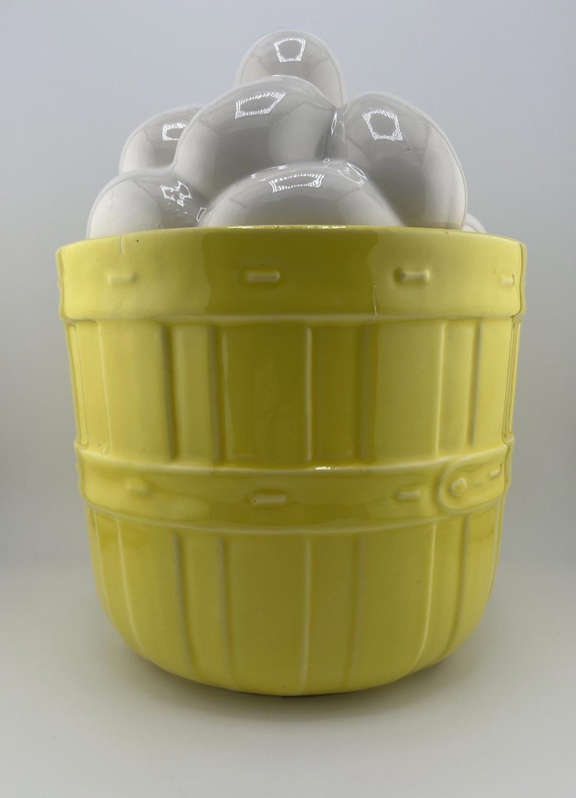 Vintage McCOY Eggs in Basket Cookie Jar MCM 0274 USA Cottage Core