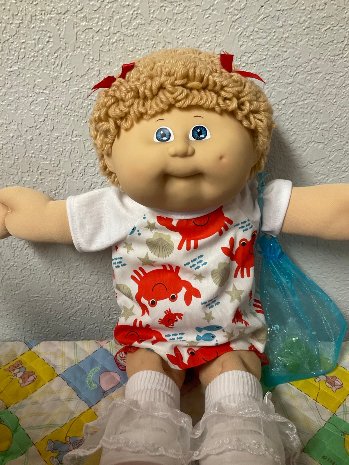RARE Vintage Cabbage Patch Kid Girl Butterscotch Loops Blue Eyes IC1-Taiwan