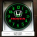 Honda Accord Civic Pilot Garage Shop Glow In The Dark Wall Clock New!