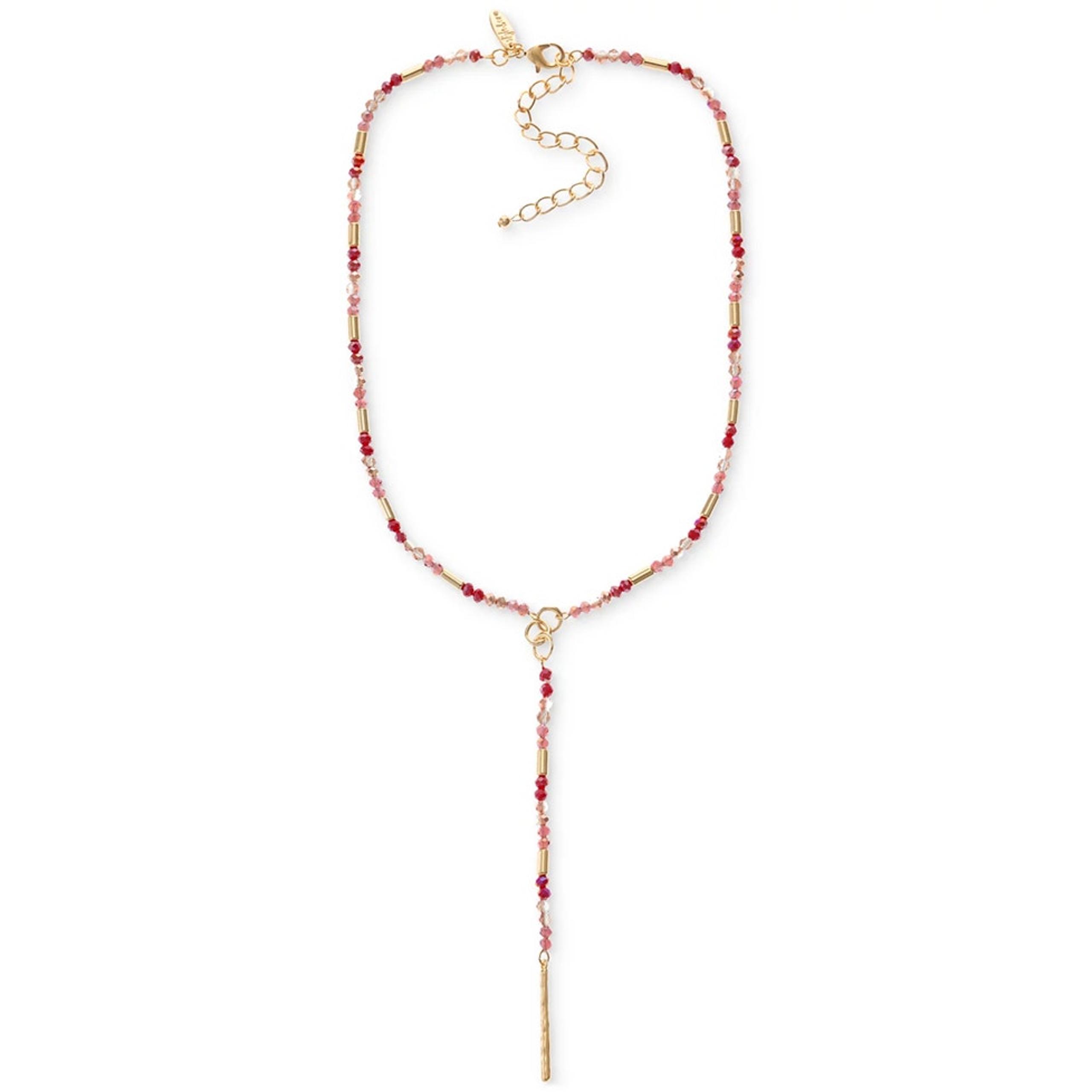 NWOT Style & Co Gold-Tone Mixed Bead Lariat Necklace, 18" + 3" extender