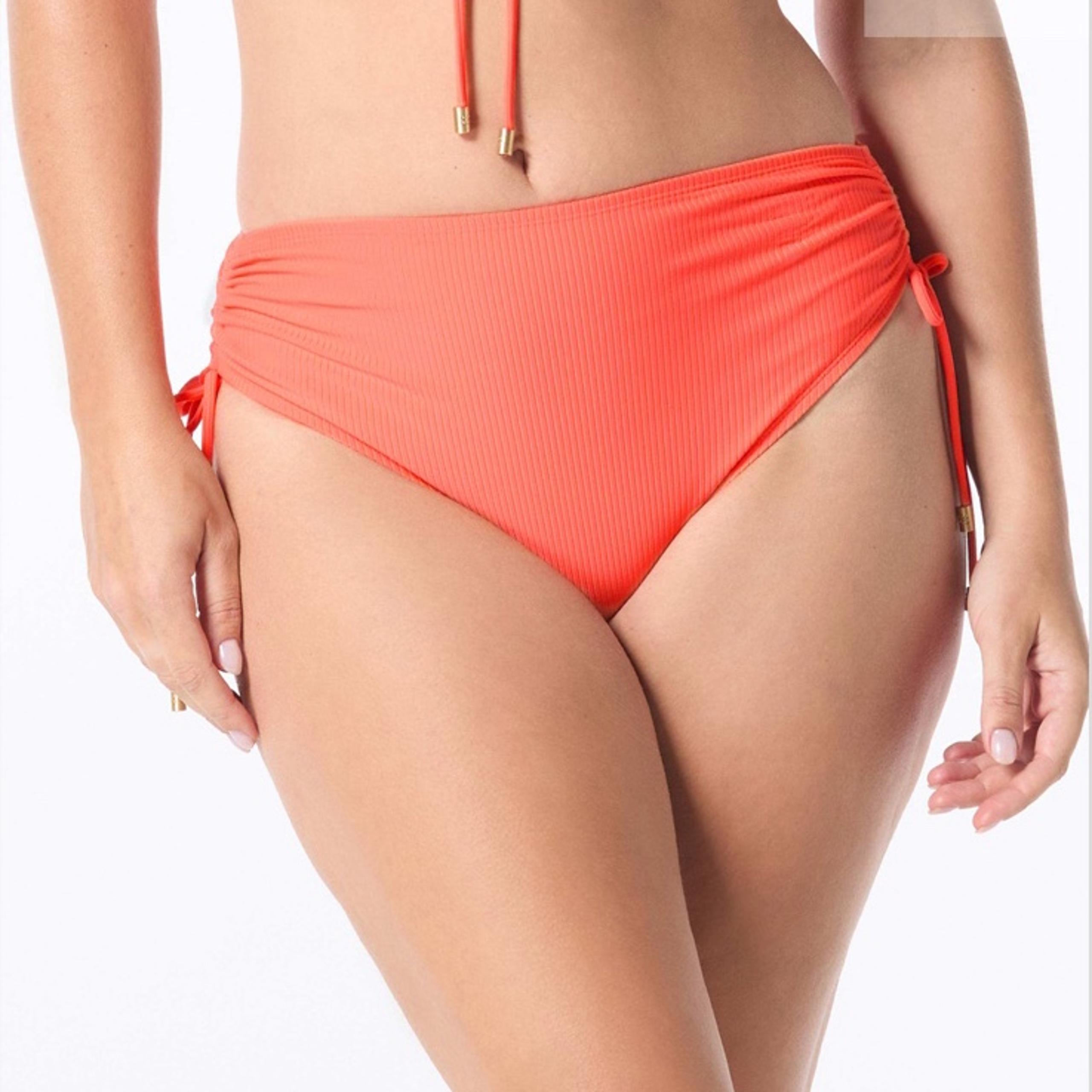 Coco Reef Inspire Shirred High Waist Bikini Bottom - Rib Solids size XL