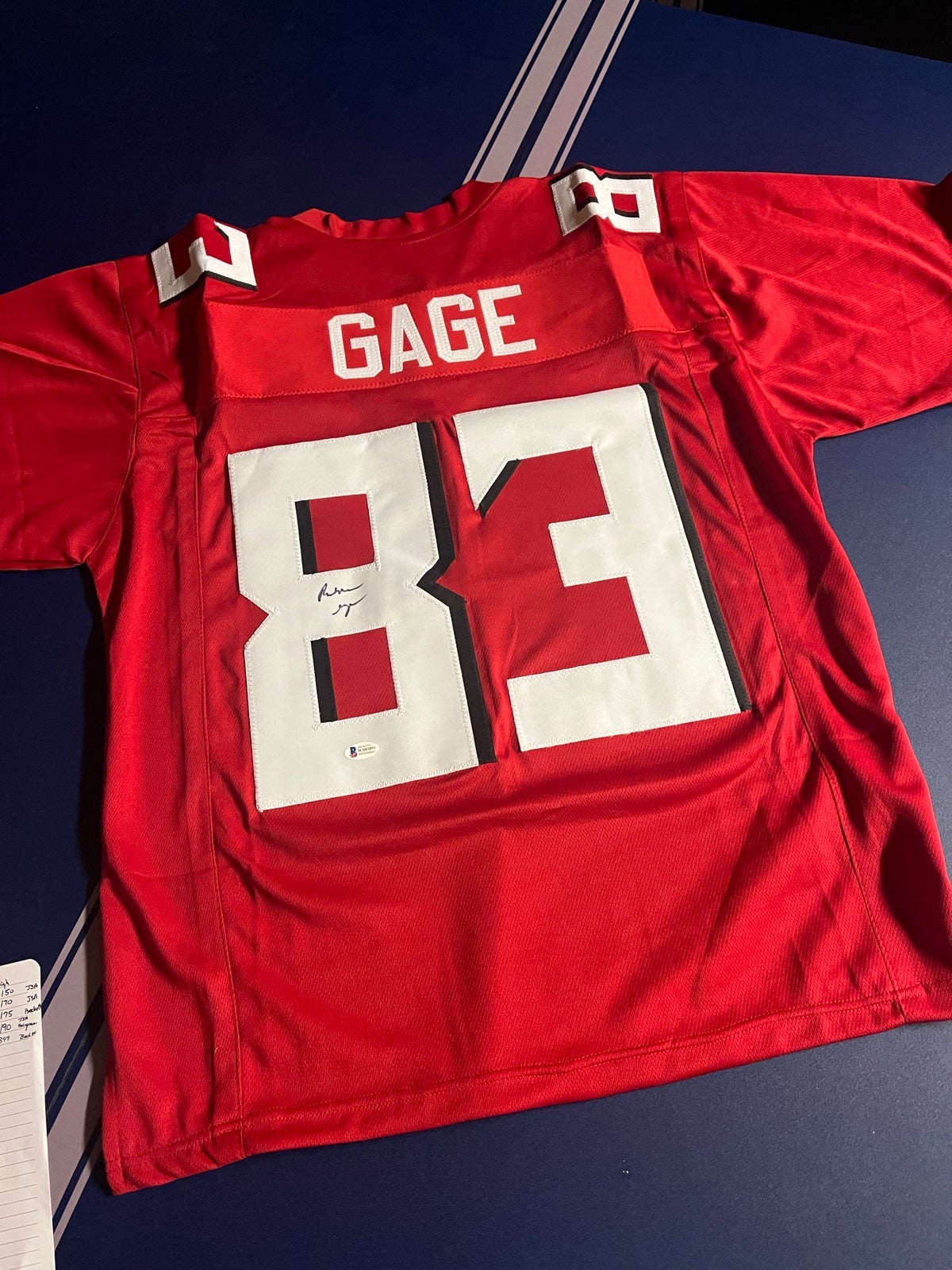 Russel Gage Jr. auto Jersey