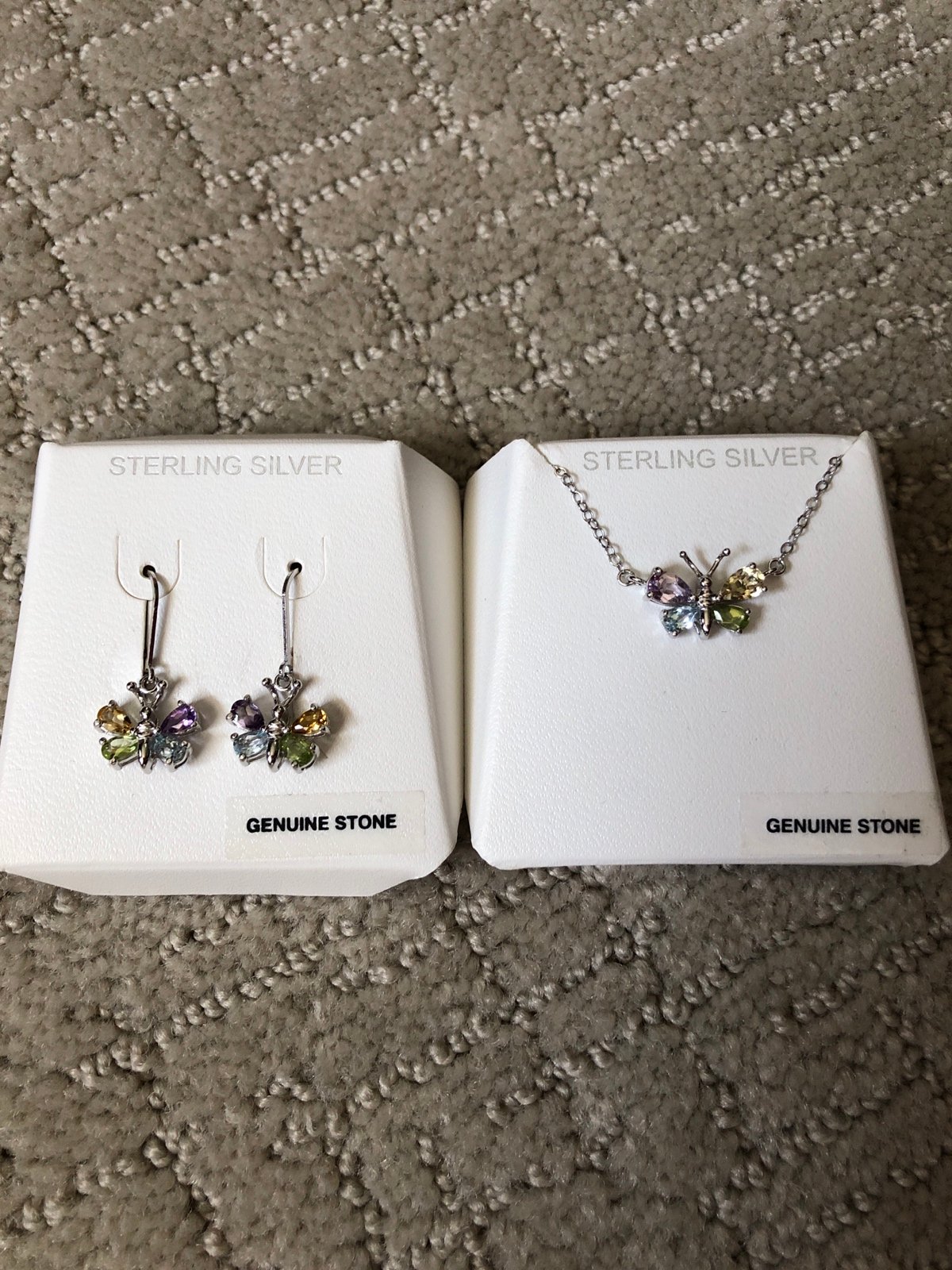 Sterling Silver Butterfly Jewelry Set
