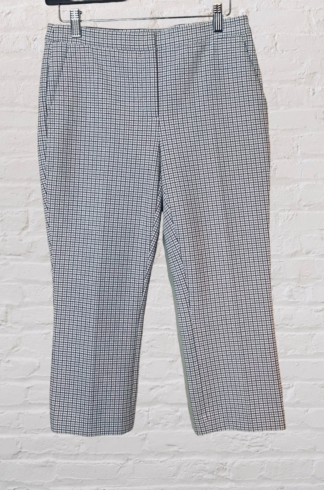 Theory Women’s Grid Print Easy Capri Pant Sz 4
