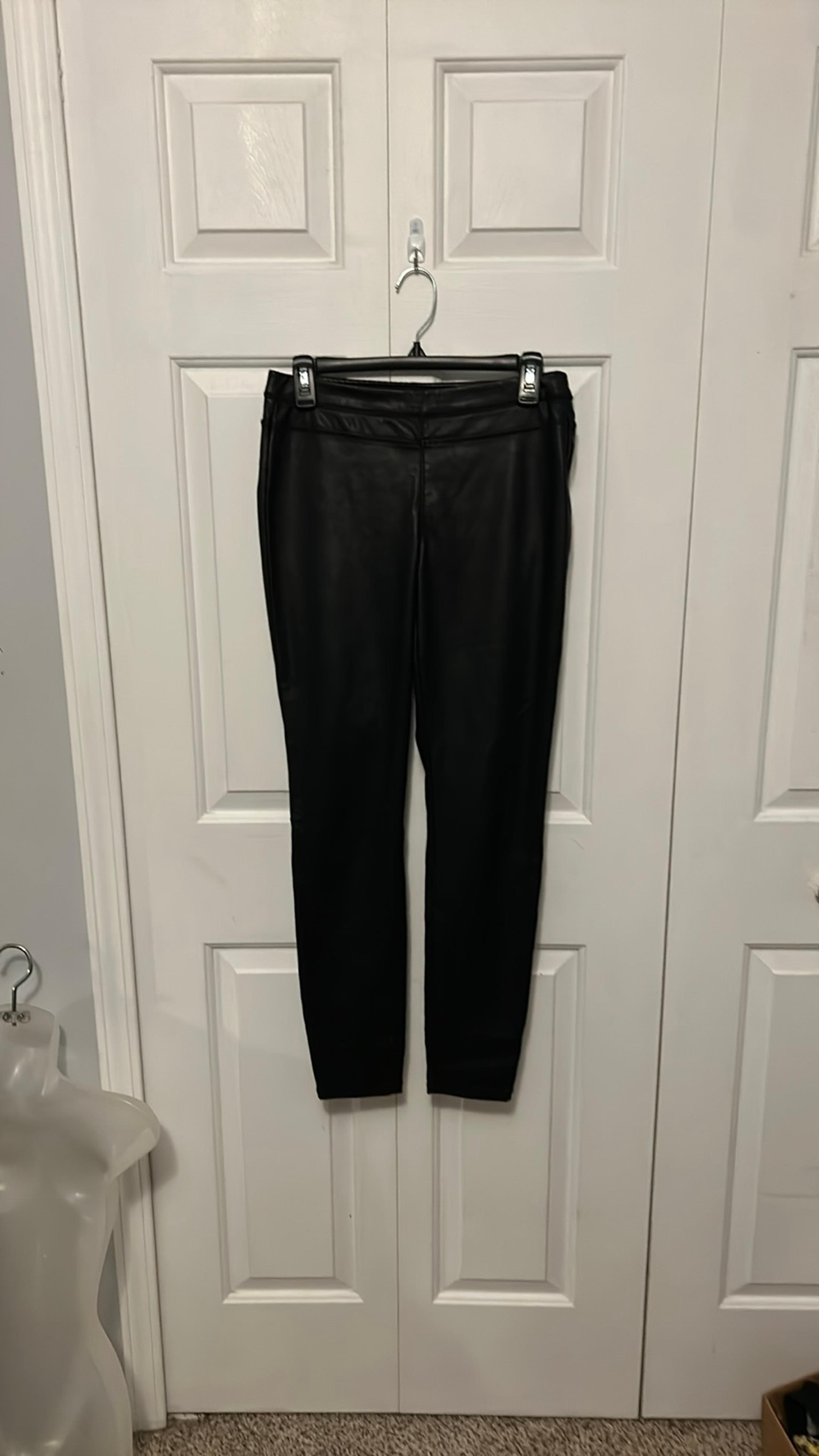 Blanc NYC Sz 29 Faux Leather Pull On Skinny Pants EUC B1313
