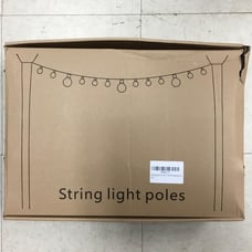 10Ft Metal String Light Poles with Fork for Outdoor Post Lights,4 Pack Pole for
