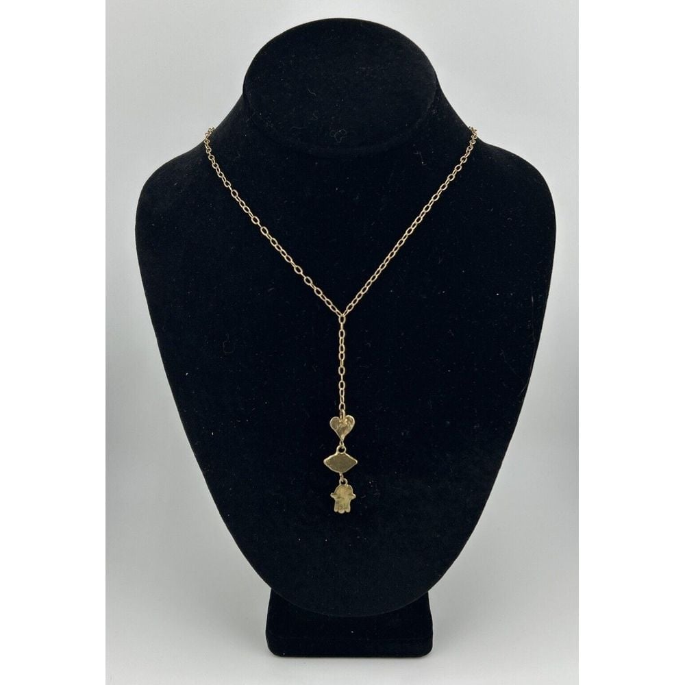 Emilie Shapiro for Johnny Was ~ Heart, Fan, Hamsa Lariat Necklace - Charm Lariat
